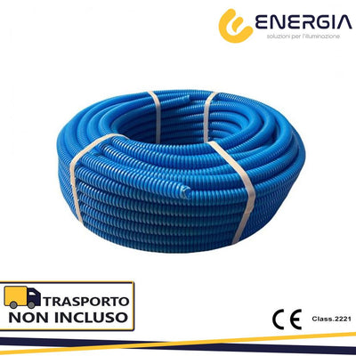 TUBO FLEX D.25 AZZURRO PREMIUM CORRUGATO
