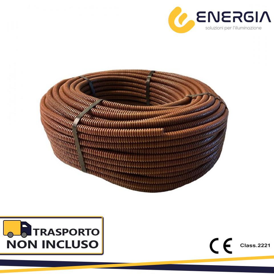 TUBO FLEX D.20 MARRONE PREMIUM QUALITY  CORRUGATO