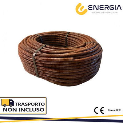 TUBO FLEX D.25 MARRONE PREMIUM CORRUGATO
