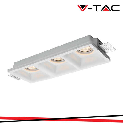 3XGU10 FITTING BIANCO TONDO GESSO
