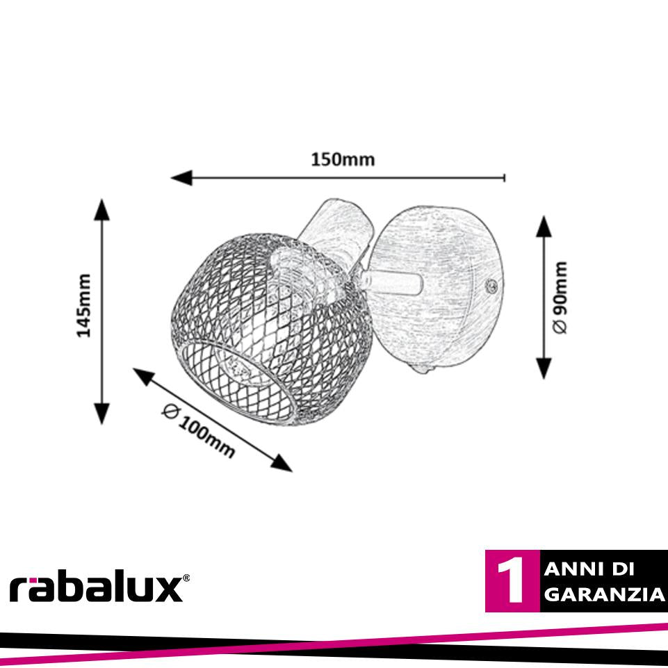 GRENDEL,IND.SPOT.E14 1XMAX40W,BEECH