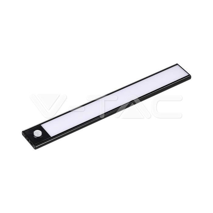 2W LED LAMPADA PER ARMADIO RICARICABILE CON CON SENSOREE CORPO NERO 3000K IP20
