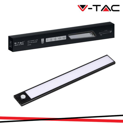 2.5W LED LAMPADA PER ARMADIO RICARICABILE CON CON SENSOREE CORPO NERO 4000K IP20