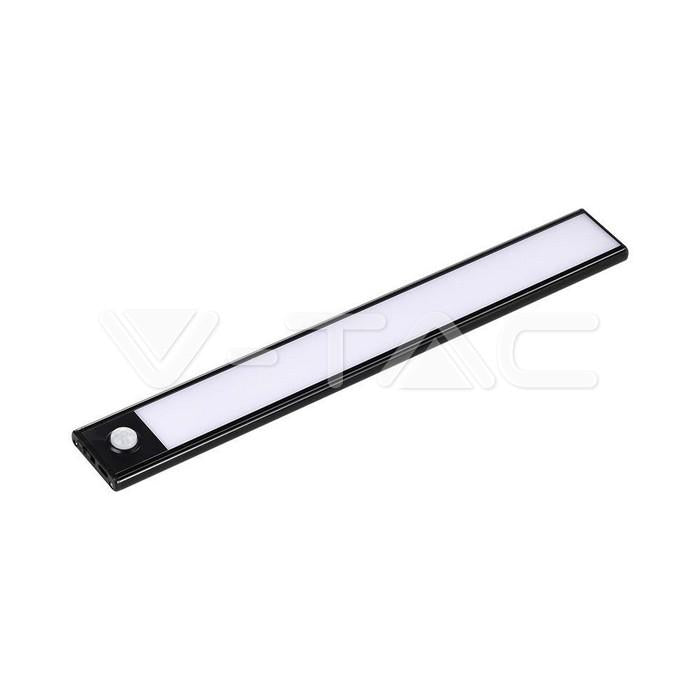 2.5W LED LAMPADA PER ARMADIO RICARICABILE CON CON SENSOREE CORPO NERO 3000K IP20