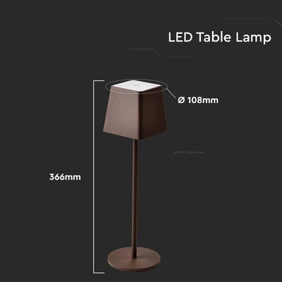 2W LAMPADA DA TAVOLO COLORE CORTEN IP54 3000K