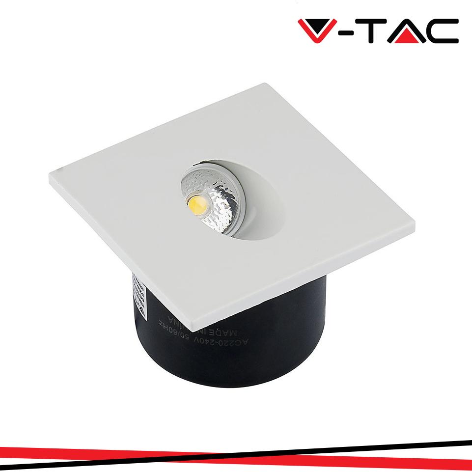 3W LED FARETTO CALPESTABILE QUADRATO 3000K