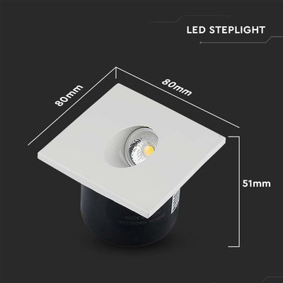 3W LED FARETTO CALPESTABILE QUADRATO 3000K