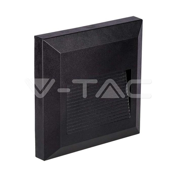 2W LED FARETTO CALPESTABILE CORPO NERO QUADRATO 4000K