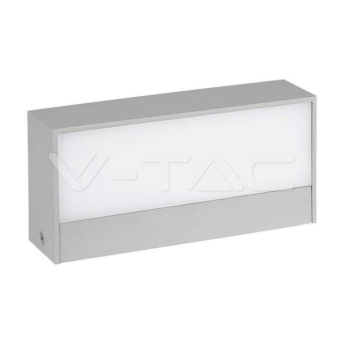 9W LED LAMPADA DA PARETE  4200K CORPO GRIGIO IP65