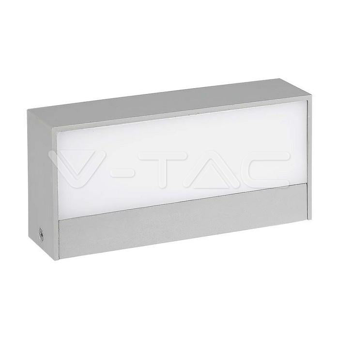 9W LED LAMPADA DA PARETE  4200K CORPO GRIGIO IP65