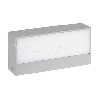 9W LED LAMPADA DA PARETE  4200K CORPO GRIGIO IP65