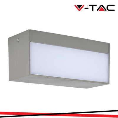 12W LED LAMPADA DA PARETE 6500K CORPO GRIGIO IP65