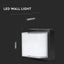12W LED LAMPADA DA PARETE BLACK QUADRATA 3000K