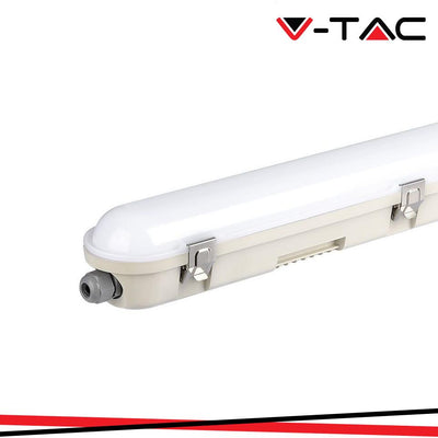 LED PLAFONIERA IMPERMEABILE SAMSUNG CHIP M-SERIES 1500MM 48W 6500K EMERGENCY KIT PC/PC SS CLIP 120LM/W
