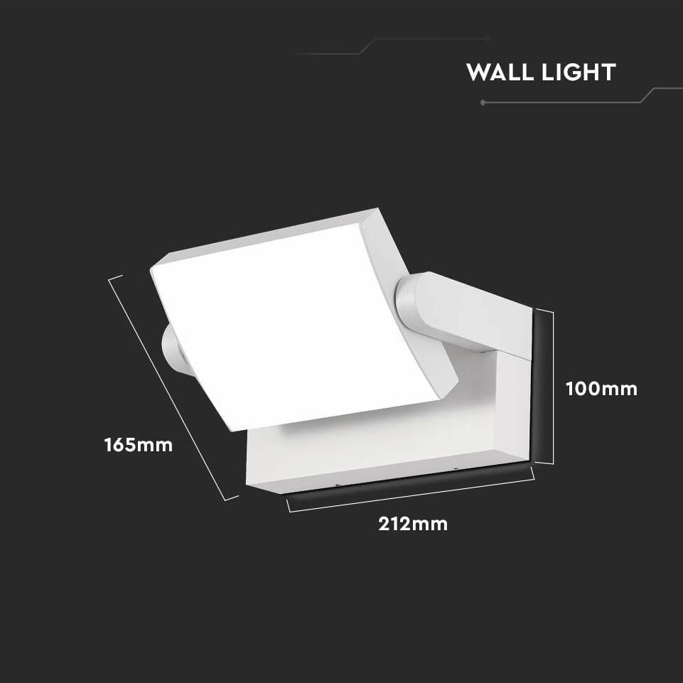 17W LAPADA LED DA MURO CORPO BIANCO 3000K IP65