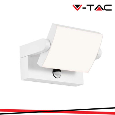 17W LAPADA LED DA MURO SENSOR CORPO BIANCO 3000K IP65