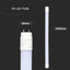 LED TUBO T8 15W 150 CM NANO PLASTICA 4000K 160LM/W