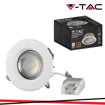 40W FARETTO LED DA INCASSO  A++ CORPO ROTONDO 6000K