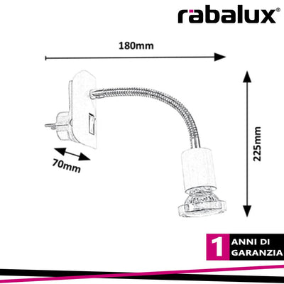 DOBRA, SPOT, E14 1X MAX 40W   0 1X MAX 35W, FLEXIBLE AND PLU