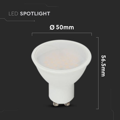 LED LAMPADINA 2.9W GU10 SMD WHITE PLASTICA MILKY COVER 6400K