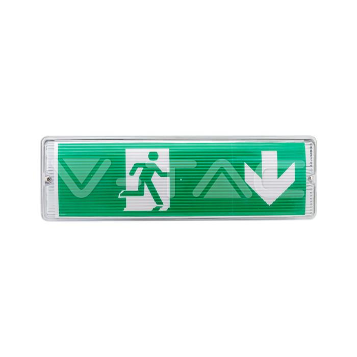 3W LED LUCE DI EMERGENZA CON PULSANTE DI AUTOTEST 6400K