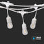 STRINGA LED CON SPINA EURO E PRESA WP E27 IP44 CORPO BIANCO