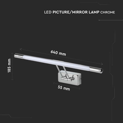 12W LED LAMPADA DA QUADRO/SPECCHIO CROMATA 3000K   640