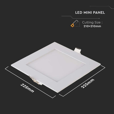 18W LED MINI PANNELLO QUADRATO 6400K