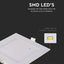 18W LED MINI PANNELLO QUADRATO 6400K