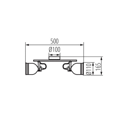 LAMPADA DA PARETE-SOFFITTO DERATO EL-2I B-SR - KANLUX