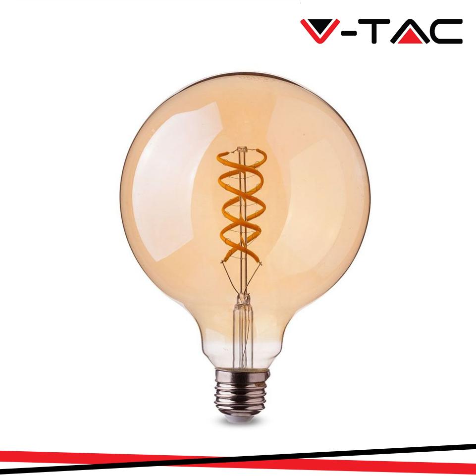 LED LAMPADINA 5W FILAMENTO E27 G95 AMBER COVER 1800K