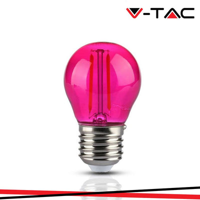 LED LAMPADINA 2W FILAMENTO E27 G45 PINK