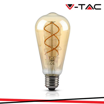 LED LAMPADINA 5W FILAMENTO E27 ST64 AMBER DIMMERABILE 2200K