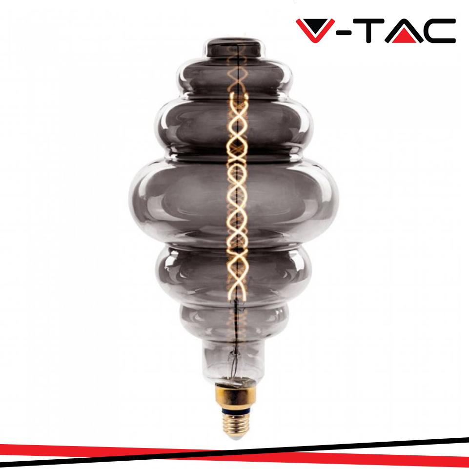 LED LAMPADINA 8W DOUBLE FILAMENTO E27 S200 SMOKY DIMMERABILE 2000K