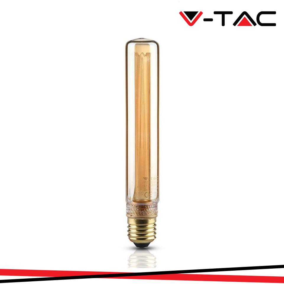 LED LAMPADINA 2W FILAMENTO E27 T30 AMBER GLASS 1800K