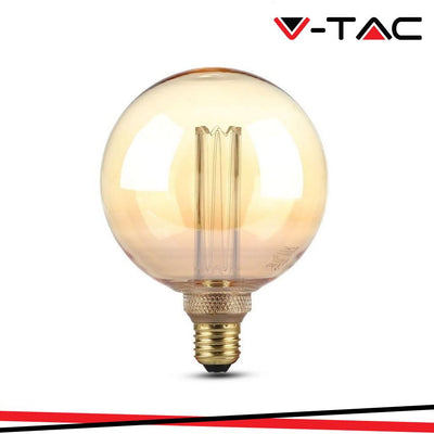 LED LAMPADINA 4W FILAMENTO E27 G125 AMBER ART 1800K