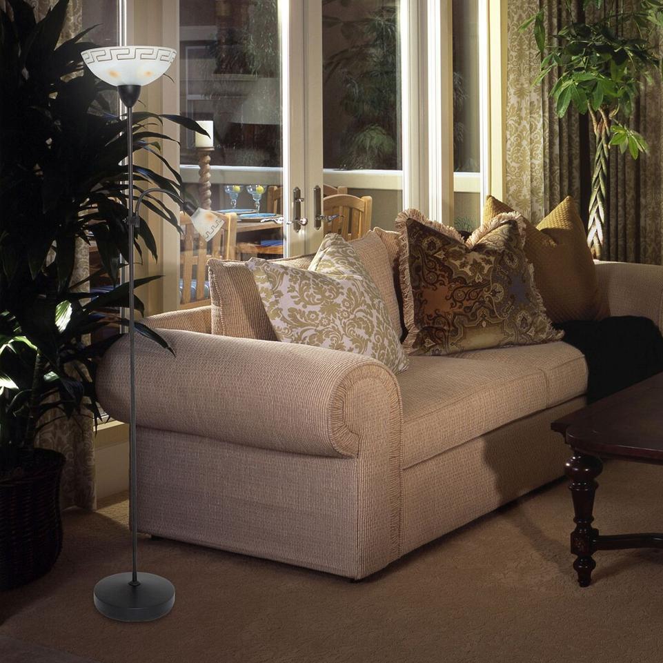 ETRUSCO FLR E27 1X100W+E14 1X40WANTBRWN