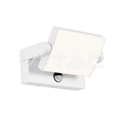 20W LED LAMPADA DA PARETE CON SENSORE CORPO BIANCO 4000K IP65
