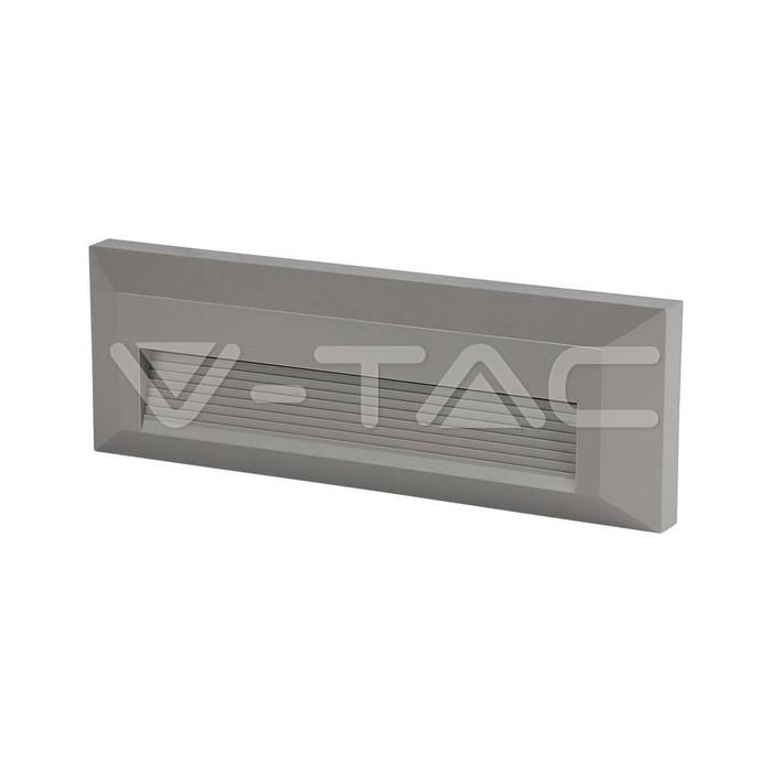 3W LED FARETTO CALPESTABILE CORPO GRIGIO RETANGOLARE 4000K
