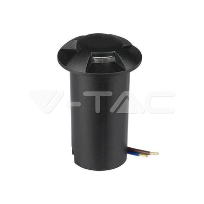 1W LED FARETTO CALPESTABILE NERO 4 DIREZIONI 6500K