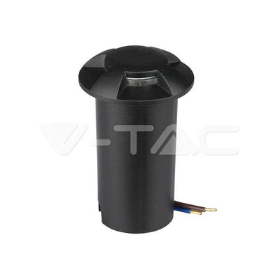 1W LED FARETTO CALPESTABILE NERO 4 DIREZIONI 6500K