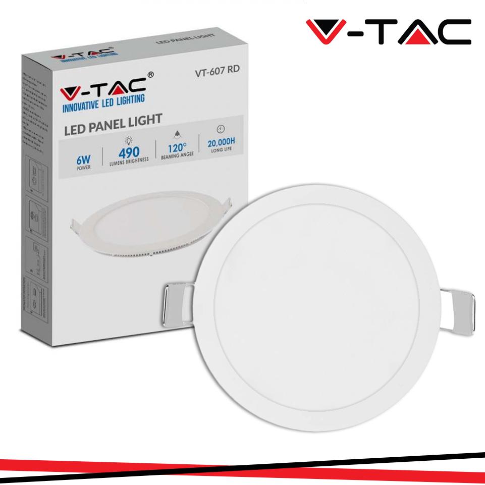 6W LED MINI PANNELLO MONTAGGIO AD INCASSO ROTONDO 4000K