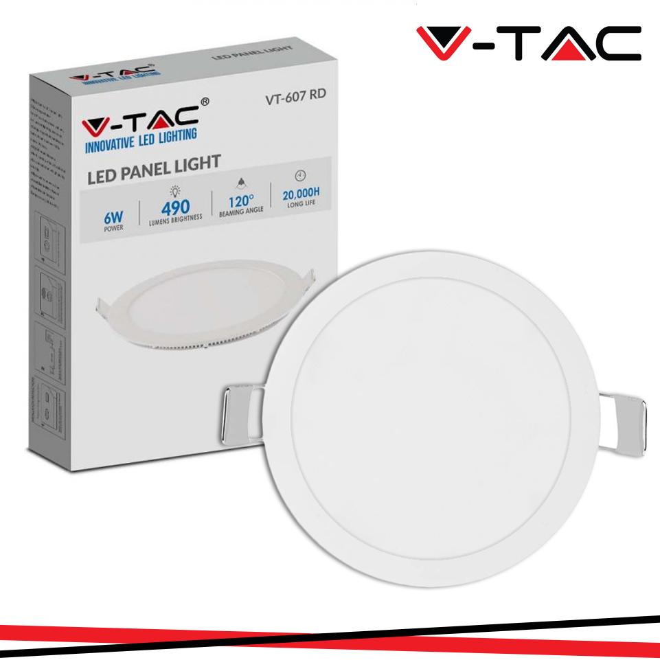 6W LED MINI PANNELLO MONTAGGIO AD INCASSO ROTONDO 4000K