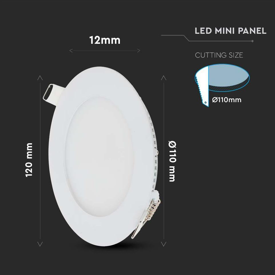 6W LED MINI PANNELLO MONTAGGIO AD INCASSO ROTONDO 4000K