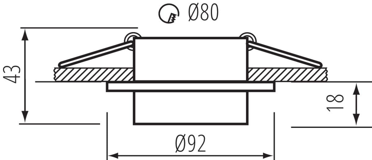 FARETTO INCASSO LONVI DSO W/W - KANLUX