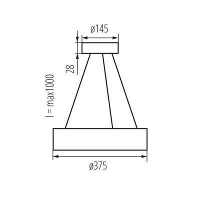 LAMPADA A SOSPENSIONE JASMIN C 370-W/M - KANLUX
