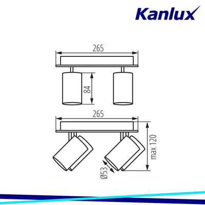 LAMPADA DA PARETE-SOFFITTO EVALO EL-4O W-SR - KANLUX