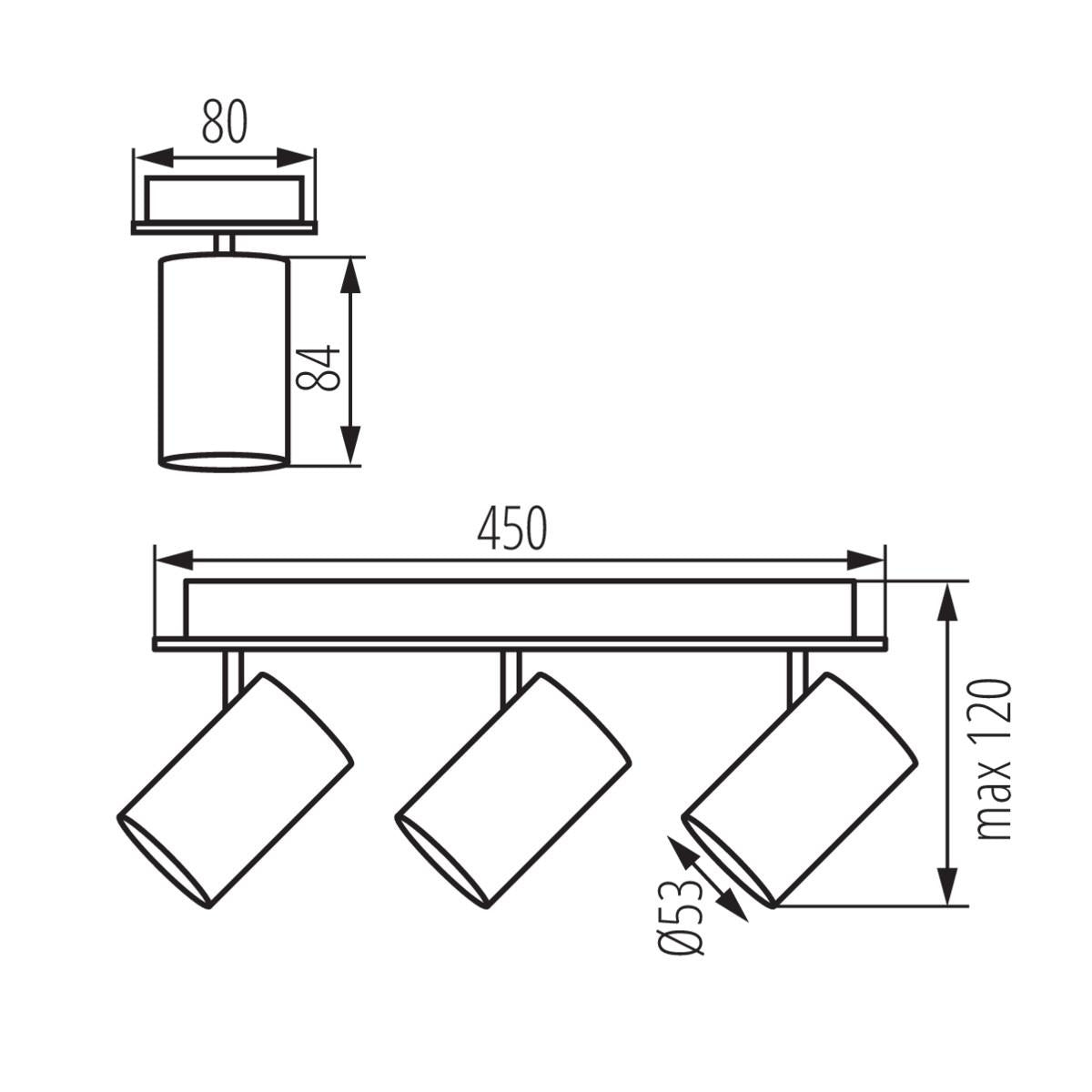 LAMPADA DA PARETE-SOFFITTO EVALO EL-3I W-SR - KANLUX