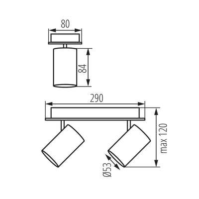 LAMPADA DA PARETE-SOFFITTO EVALO EL-2I W-SR - KANLUX