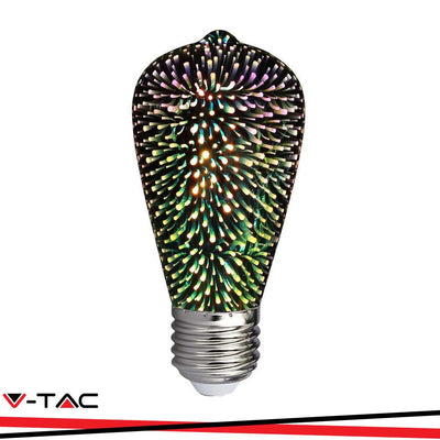 LED LAMPADINA 3W FILAMENTO E27 ST64 3000K 3D